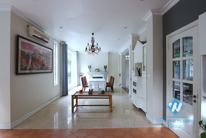 An elegant and high-end villa with a big yard for rent in Tay Ho area